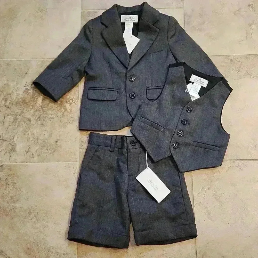 Janie and Jack Special Occasion 3 Piece Wool Suit